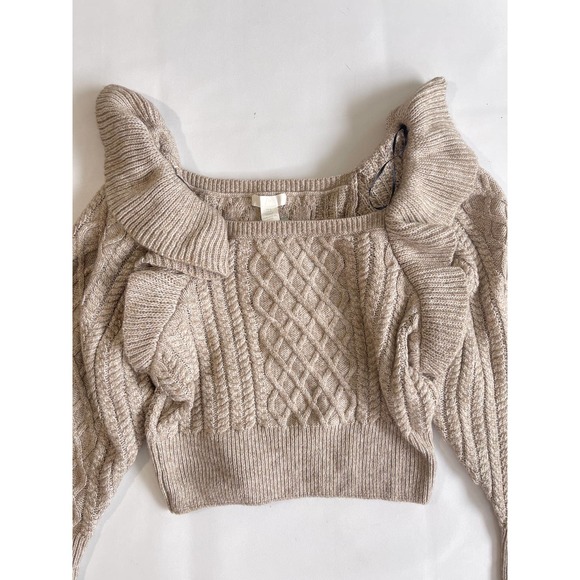 NWT H&M Bloggers Favorite Flounce Ruffle Sweater - Picture 4 of 7
